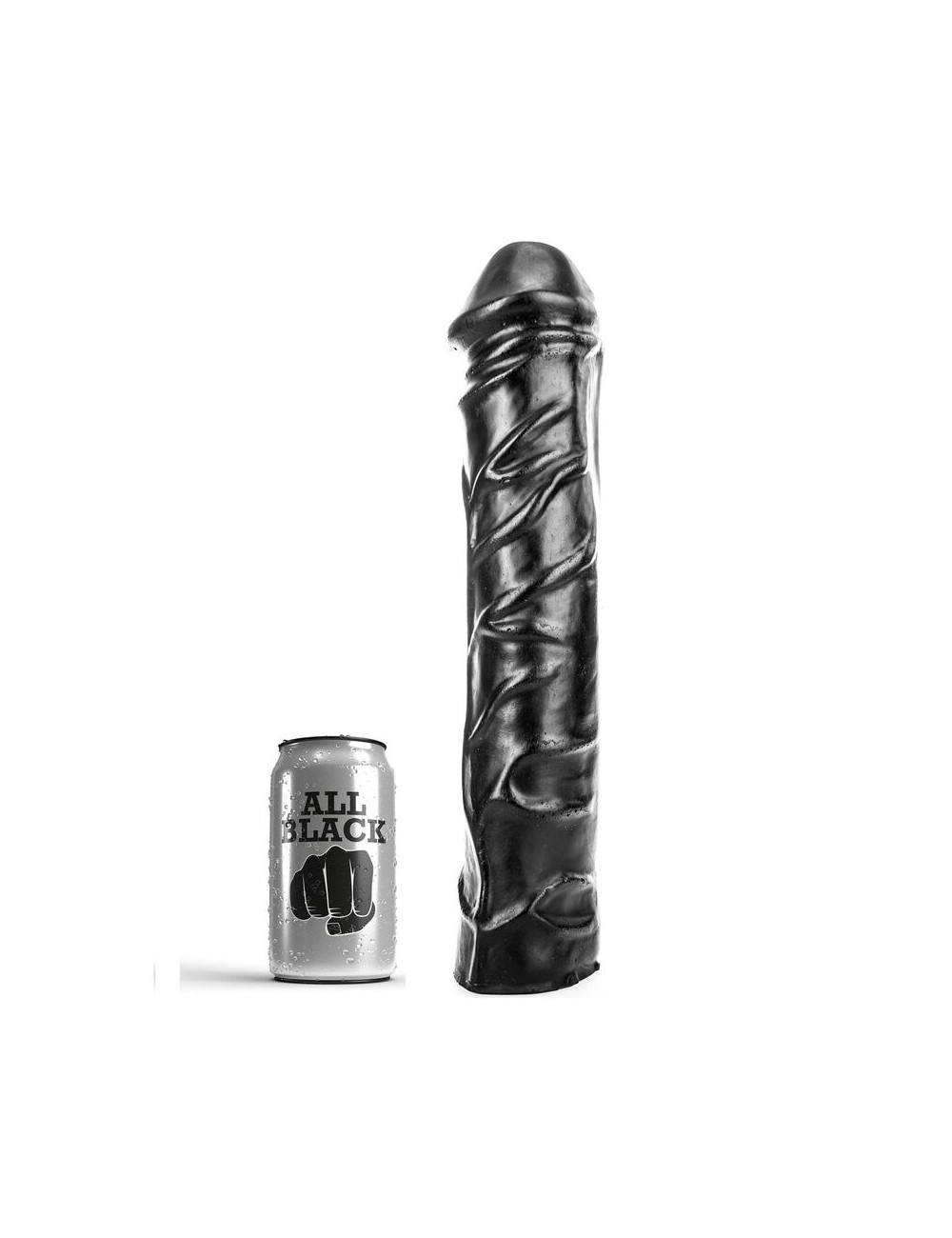 DILDO LISCIO TUTTO NERO 32 CM