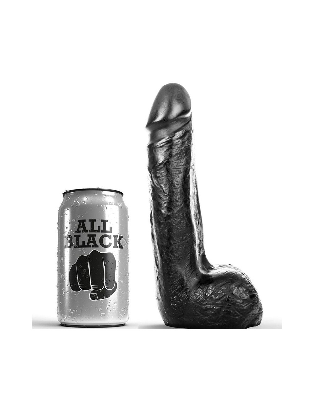 DILDO TUTTO NERO LISCIO 20 CM