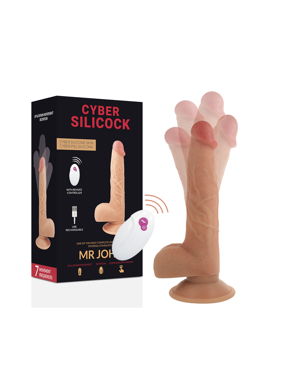CYBER SILICOCK REALISTICO CONTROL REMOTO MR JOHN CYBER SILICOCK REALISTICO CONTROL REMOTO MR JOHN
