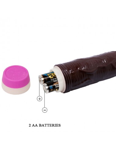 WAVES OF PLEASURE VIBRATOR 23 CM BROWN