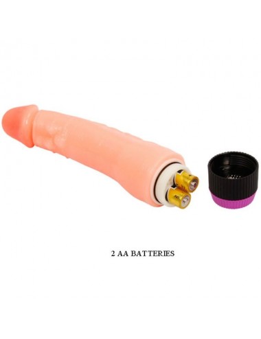VIBRADOR REALISTICO FLEXIBLE NATURAL 24 CM