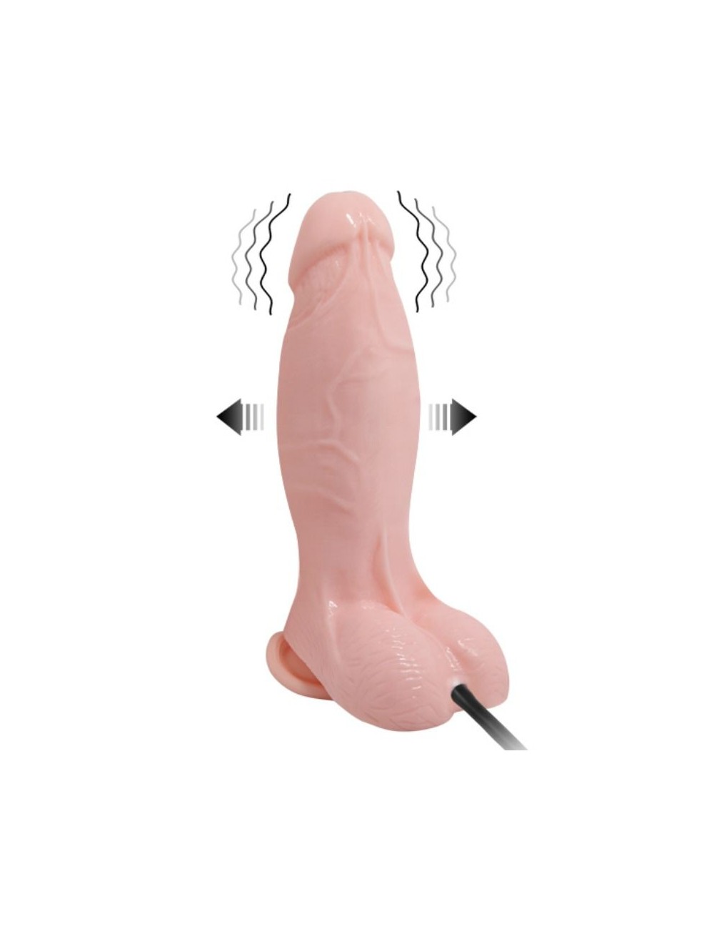 DILDO REALISTICO VIBRADOR E INFLABLE 18.8 CM