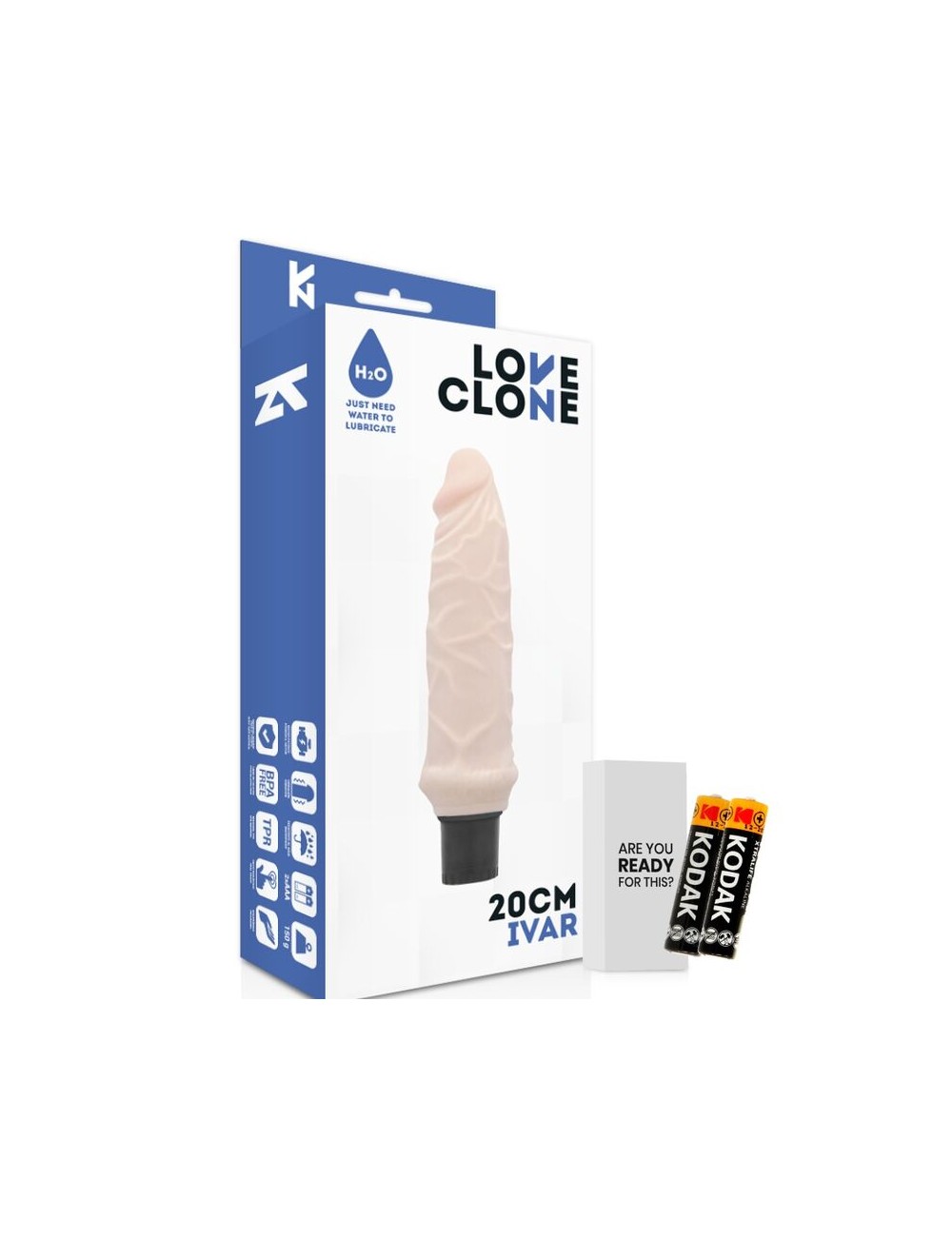 VIBRATORE AUTOLUBRIFICANTE LOVECLONE IVAR 20CM VIBRATORE AUTOLUBRIFICANTE LOVECLONE IVAR 20CM