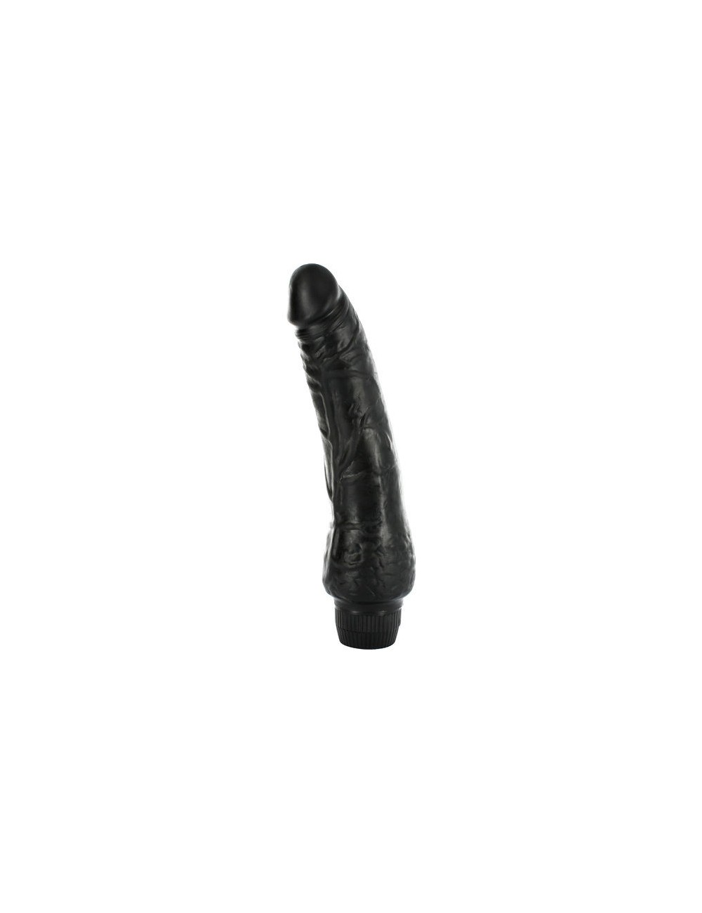 SEVENCREATIONS VIBRATORE VINIL P-SHAPE PENE NERO 20 CM.