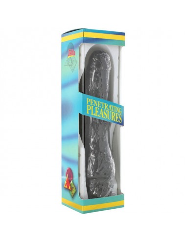 SEVENCREATIONS VIBRATORE VINIL P-SHAPE PENE NERO 20 CM.