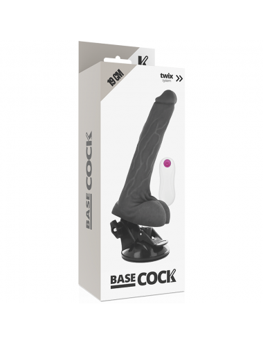 BASECOCK VIBRATORE REALISTICO TELECOMANDO NERO 19 CM