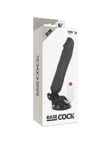 BASECOCK VIBRATORE REALISTICO TELECOMANDO NERO 20 CM