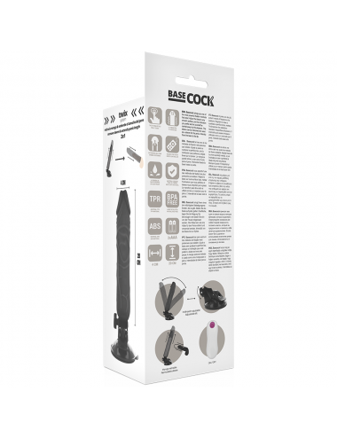 BASECOCK VIBRATORE REALISTICO TELECOMANDO NERO 20 CM
