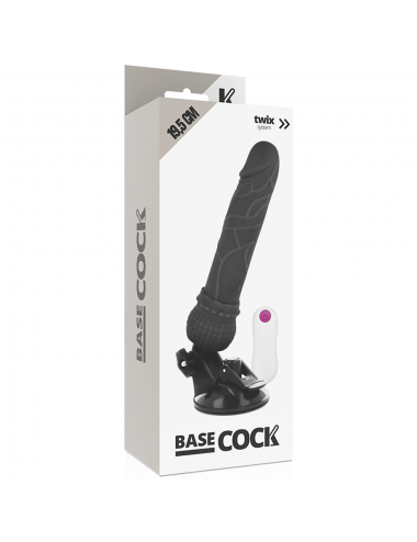 BASECOCK VIBRATORE REALISTICO TELECOMANDO NERO 19,5 CM