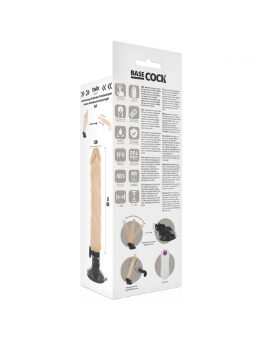 BASECOCK REALISTICO VIBRATORE TELECOMANDO CARNE 21 CM