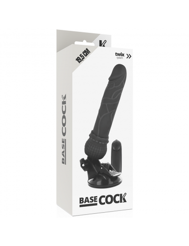 BASE TELECOMANDO VIBRATORE REALISTICO NERO 19,5 CM