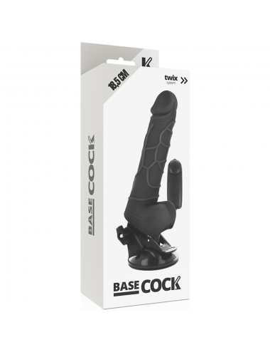 BASE TELECOMANDO VIBRATORE REALISTICO NERO 18,5 CM