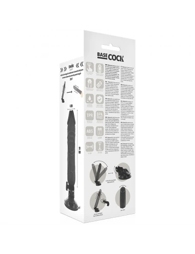 BASE VIBRATORE REALISTICO TELECOMANDO NERO 20CM