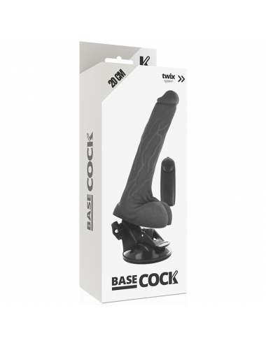 BASE VIBRATORE REALISTICO TELECOMANDO NERO 20CM