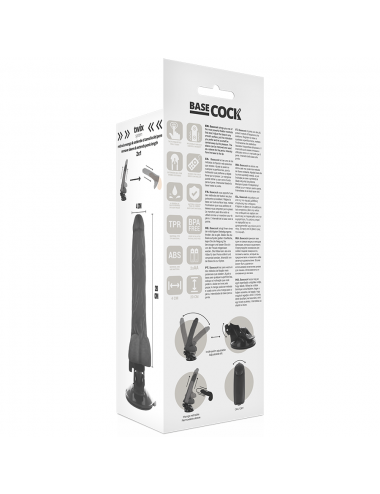 BASE VIBRATORE REALISTICO TELECOMANDO NERO 20CM