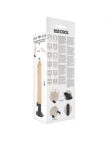 BASECOCK REALISTICO VIBRATORE TELECOMANDO CARNE 21CM