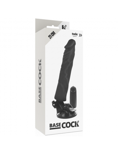 BASE TELECOMANDO VIBRATORE REALISTICO NERO 21CM