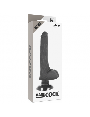 BASECOCK REALISTIC VIBRATOR 2-1 NERO 18,5 CM