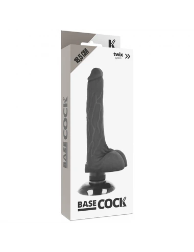BASECOCK REALISTIC VIBRATOR 2-1 NERO 18,5 CM