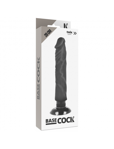 BASECOCK REALISTIC VIBRATOR 2-1 NERO 20CM