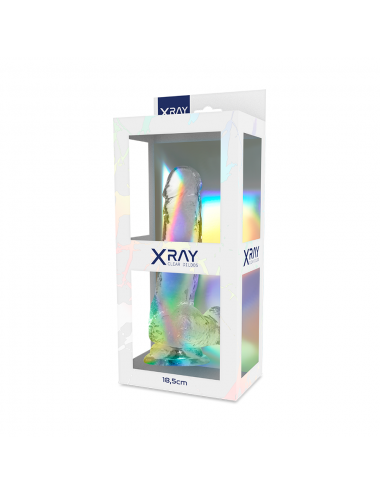 XRAY CLEAR DILDO REALISTA TRANSPARENTE 18.5CM X 3.8CM