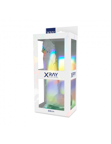 XRAY CLEAR DILDO REALISTA TRANSPARENTE 22CM X 4.6CM