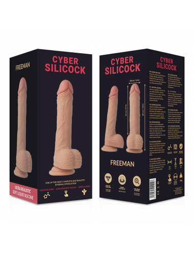 CYBER SILICOCK  FREEMAN REALISTICO SILICONA LIQUIDA 20CM