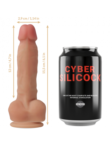 CYBER SILICOCK  ANSEL REALISTICO SILICONA LIQUIDA 15.5CM