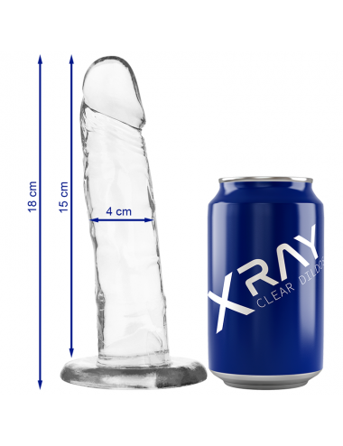 XRAY ARNÉS + DILDO TRANSPARENTE 18CM X 4CM