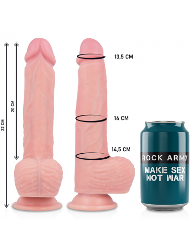 IMBRACATURA ROCKARMY + VIBRATORE IN SILICONE LIQUIDO TELECOMANDO APACHE PREMIUM 22CM