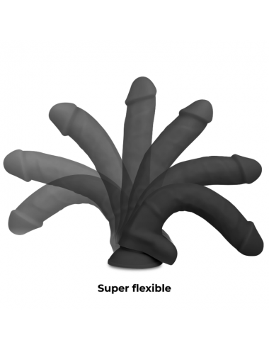 IMBRACATURA COCK MILLER + COCKSIL DENSITA'' SILICONE ARTICOLABILE NERO 13 CM