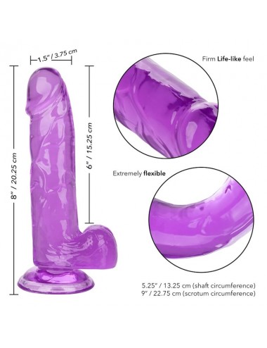 DILDO REGINA DIMENSIONI CALEX - VIOLA 15,3 CM