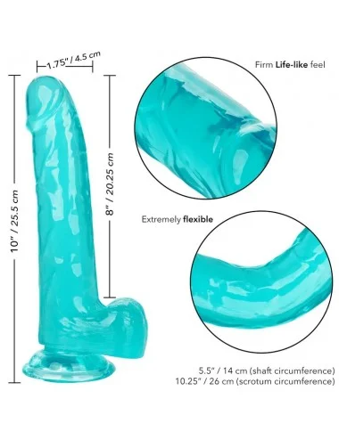 CALEX SIZE QUEEN DILDO - AZUL 20.3 CM