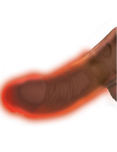 KING COCK PLUS TRIPLA MINACCIA - COLORE MARRONE DELLA PELLE