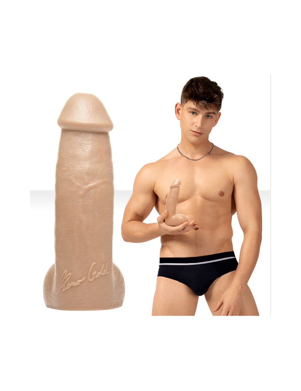 FLESHJACK RENO ORO DILDO 19 CM FLESHJACK RENO ORO DILDO 19 CM