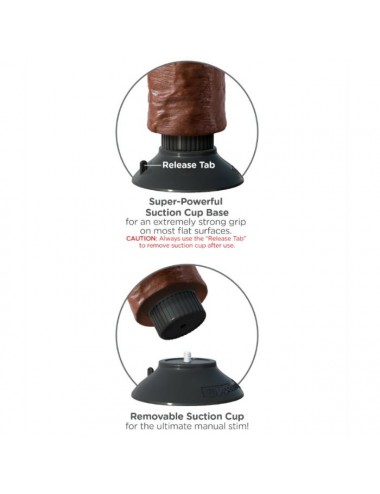 DILDO VIBRADOR KING COCK 20.32 CM MARRON