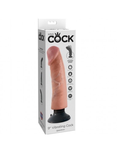 KING COCK KING COCK VIBRATORE DILDO 23 CM NATURALE