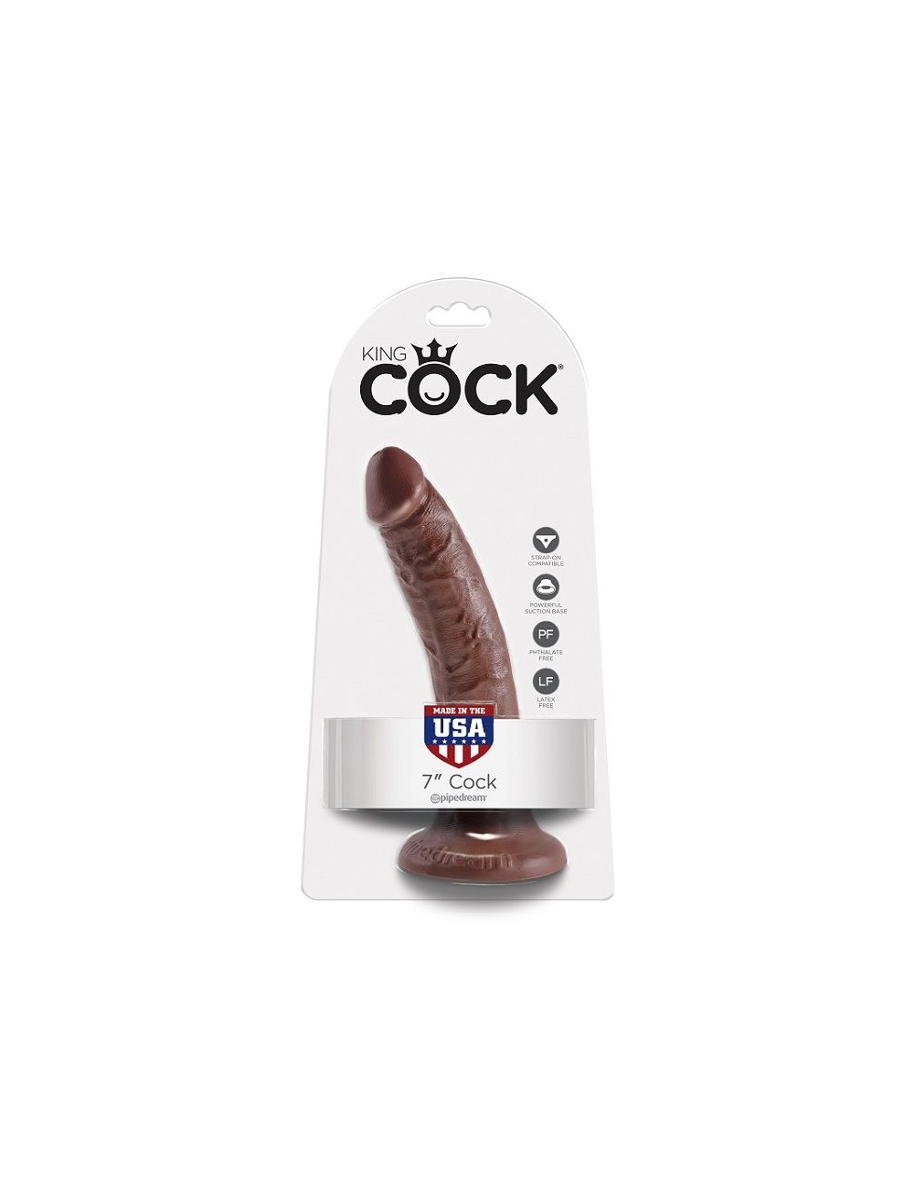 KING COCK 7" PENE NEGRO 17.8 CM