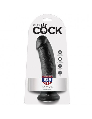 KING COCK 8" PENE NEGRO 20.3 CM