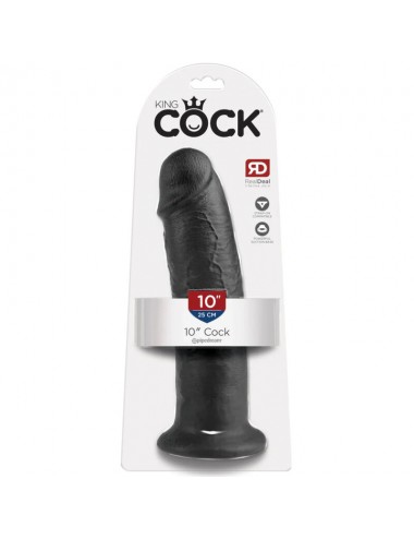 KING COCK 10" PENE NEGRO 25 CM