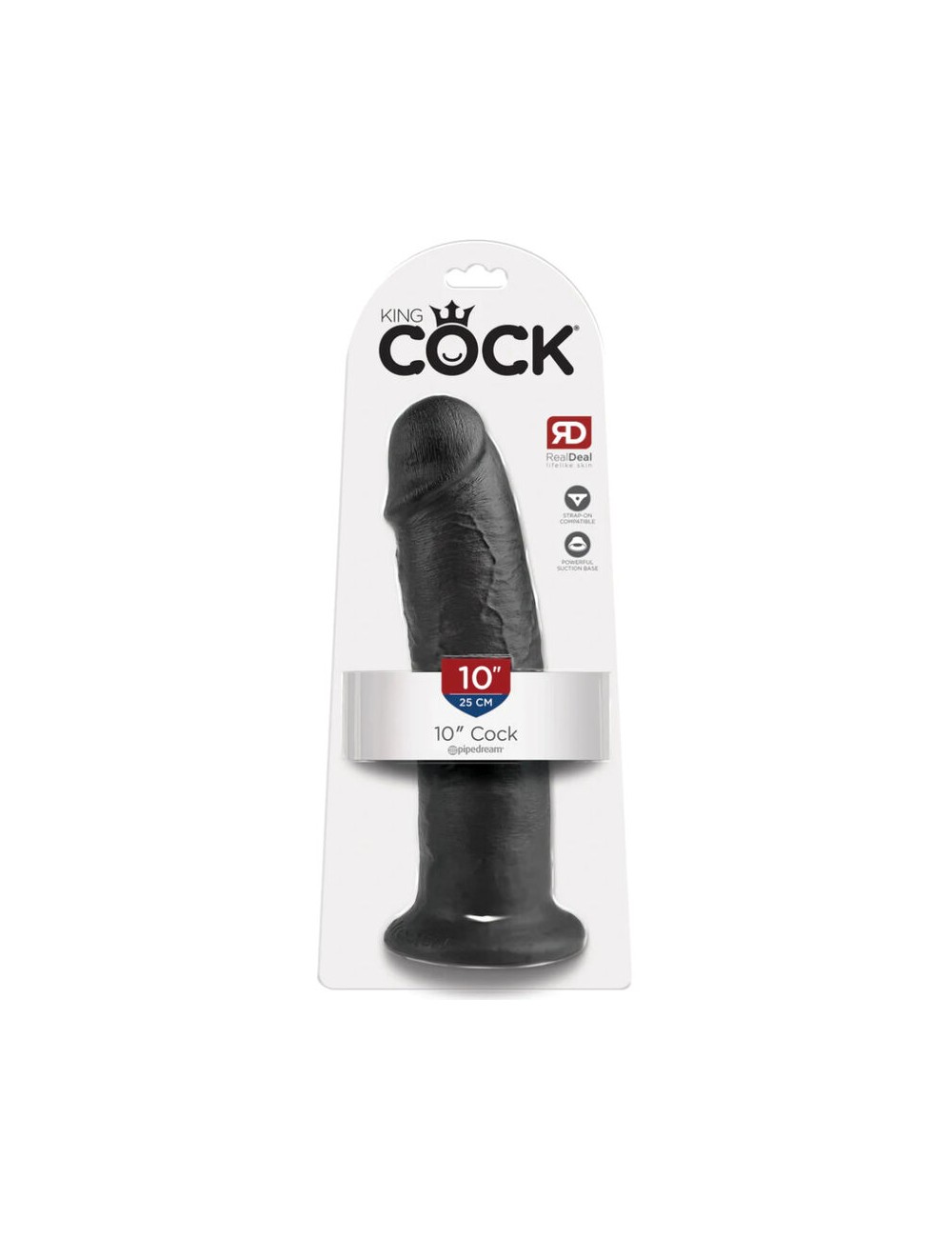KING COCK 10" PENE NEGRO 25 CM