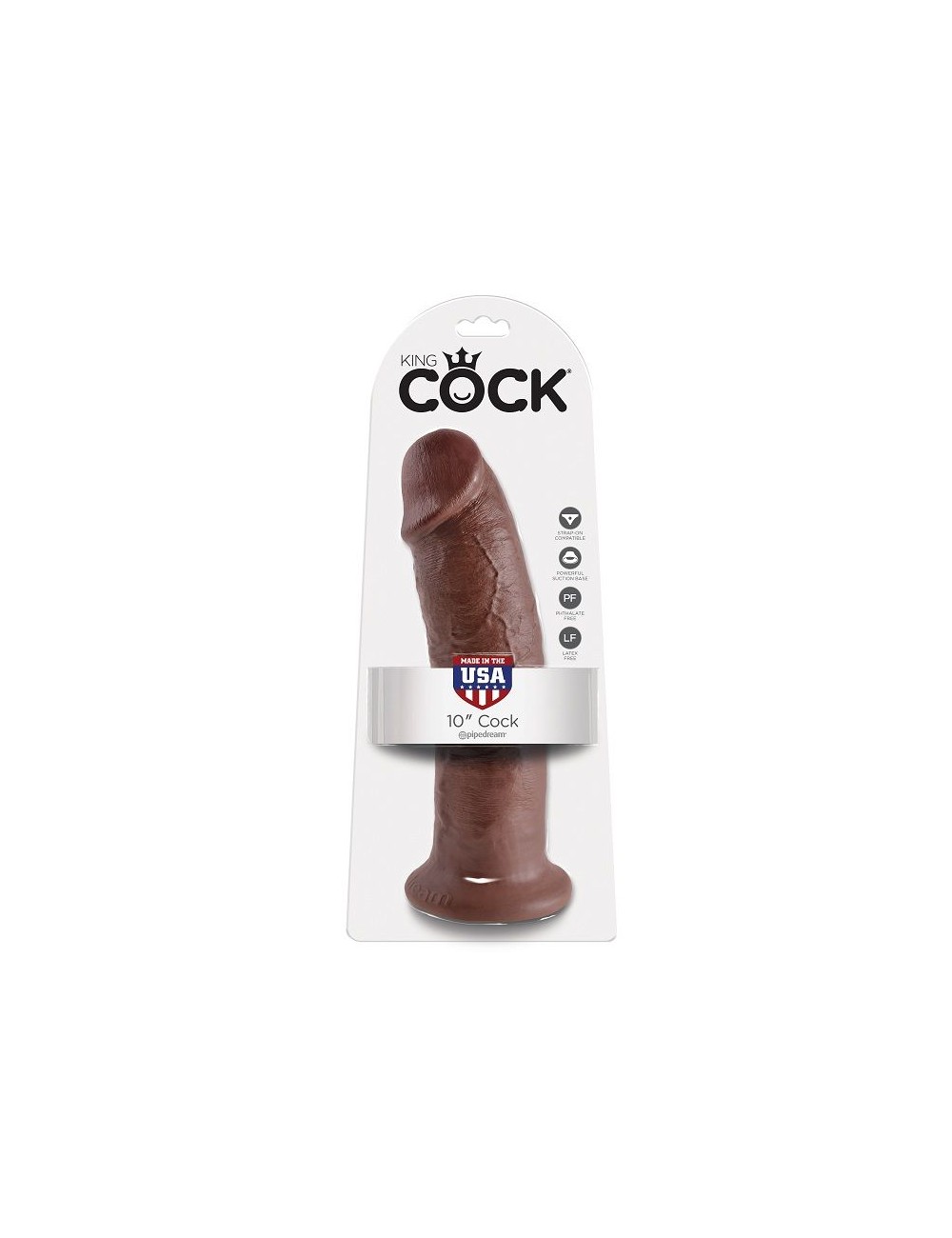 KING COCK 10" PENE MARRON 25.4 CM