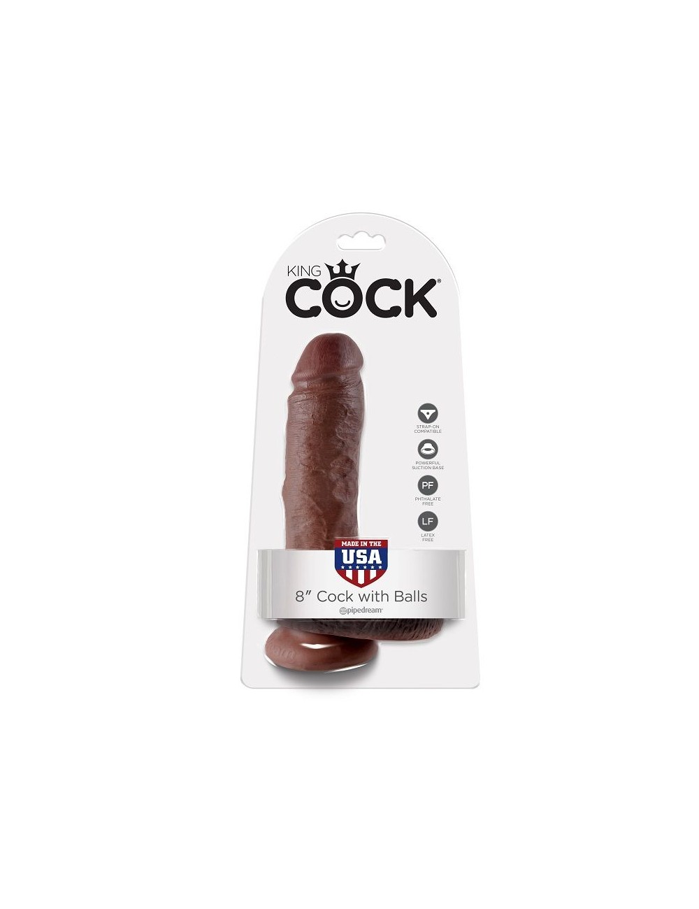 KING COCK 8" PENE REALISTICO MARRON 20.3CM KING COCK 8" PENE REALISTICO MARRON 20.3CM