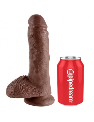 KING COCK 8" PENE REALISTICO MARRON 20.3CM