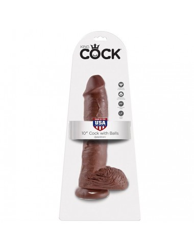 KING COCK 10" PENE REALISTICO MARRON 26.5 CM