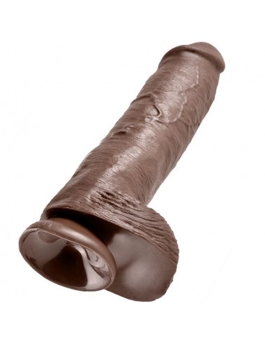 KING COCK 11" PENE REALISTICO MARRON 28 CM