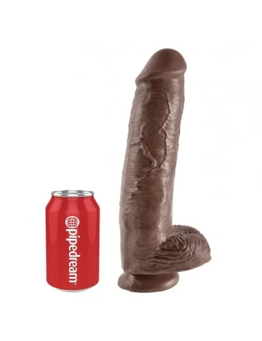 KING COCK 11" PENE REALISTICO MARRON 28 CM