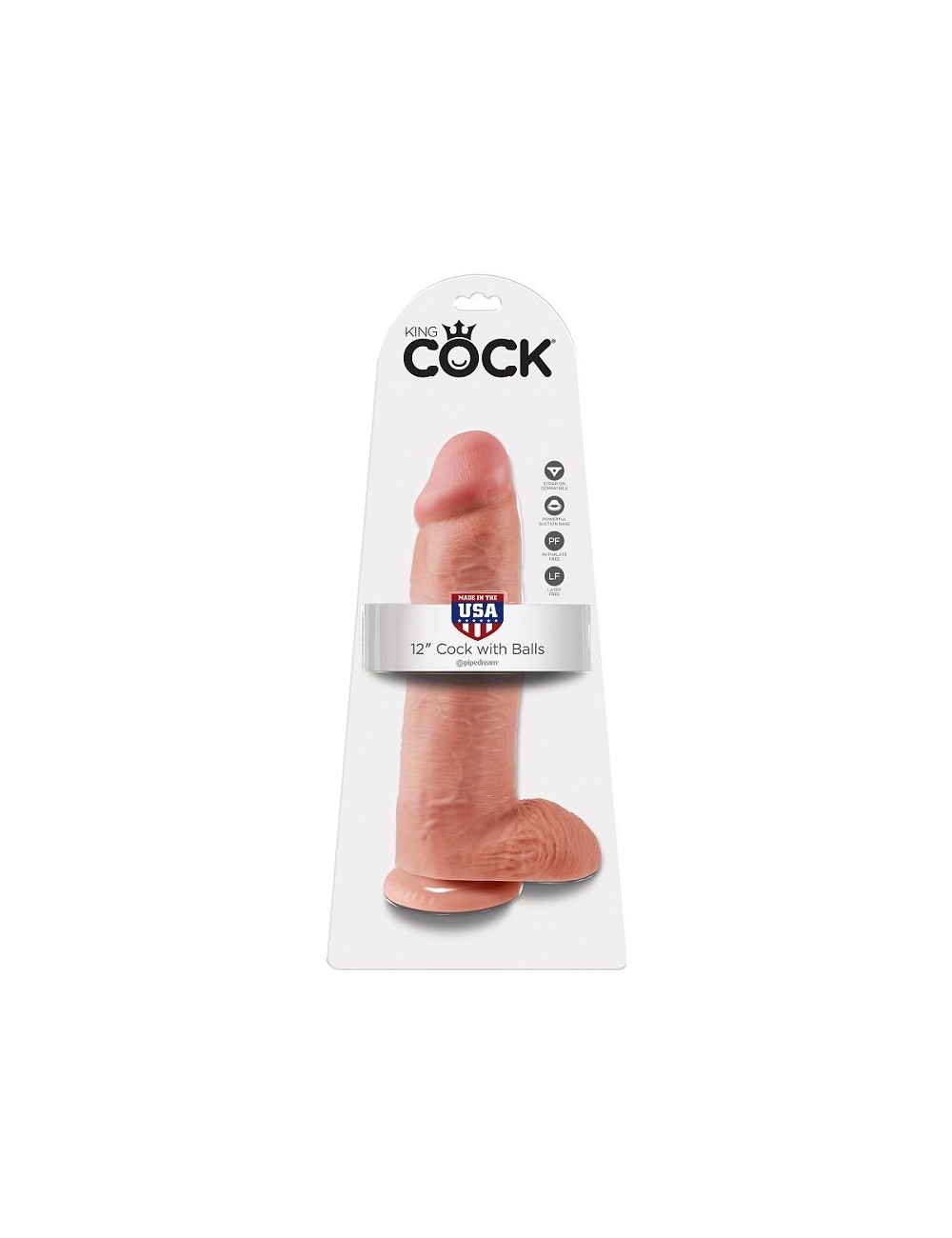 KING COCK 12 "CARNE DI CAZZO CON PALLINE 30