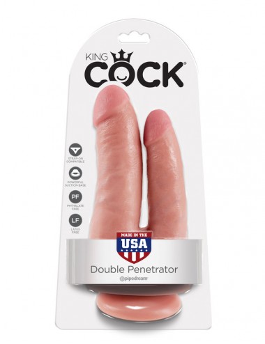 KING COCK DOPPIO PENETRATORE CARNE