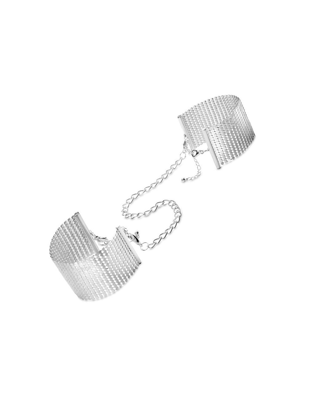 BIJOUX DÉSIR MÉTALLIQUE SILVER METALLIC MESH HANDCUFFS BIJOUX DÉSIR MÉTALLIQUE SILVER METALLIC MESH HANDCUFFS